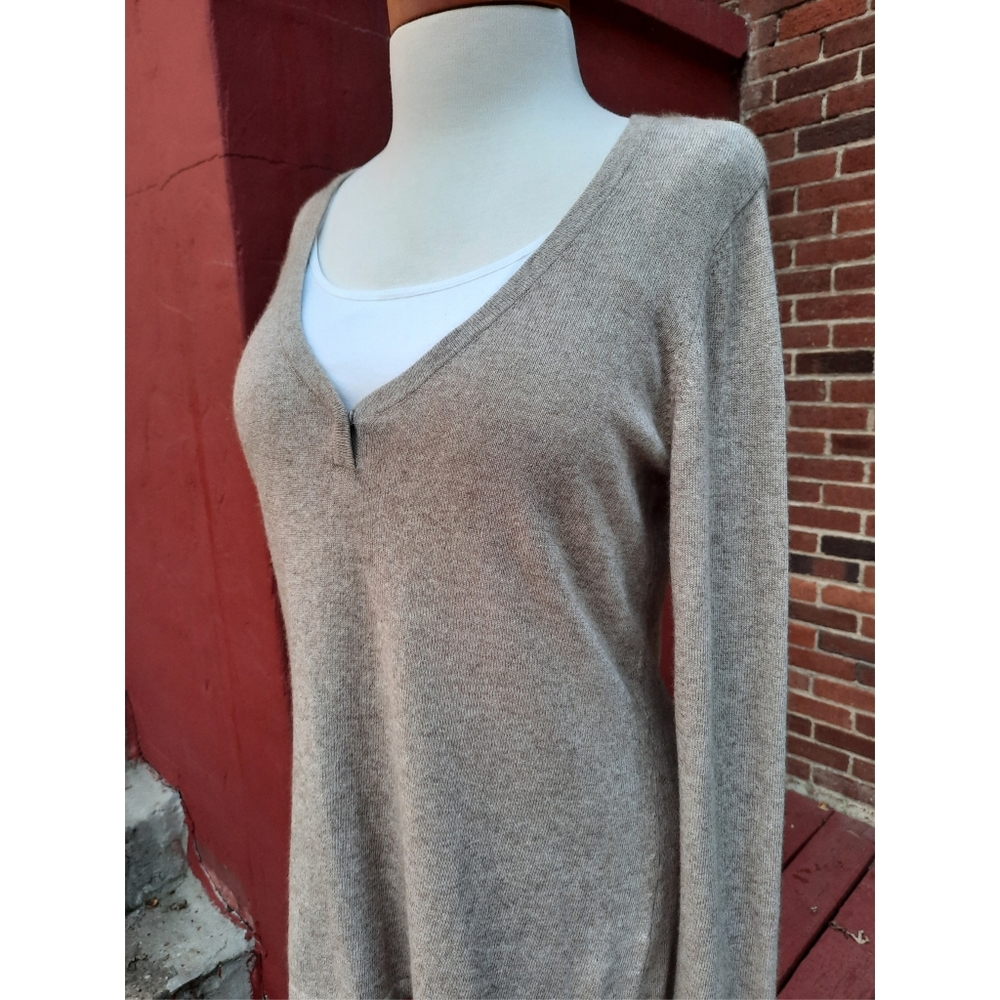 Talbots Vintage 90's Y2K Italian Cashmere Blend Sweater Henley Pullover NEW